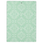 Grünes Damastmuster Klemmbrett (Rückseite)