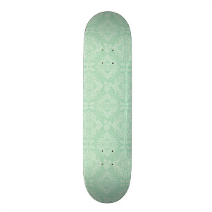 Grünes Damastmuster Skateboard