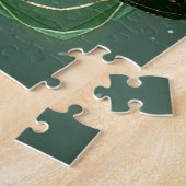 Grünes dekoratives Blumenpuzzle Puzzle (Seite)
