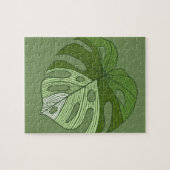 Grünes Denim Puzzle (Horizontal)