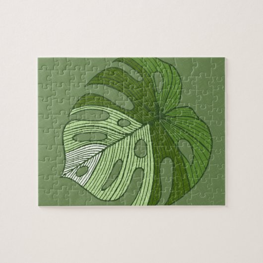 Grünes Denim Puzzle (Horizontal)