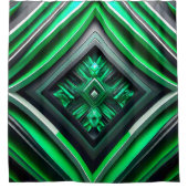 Grünes Design Duschvorhang (Vorderseite)