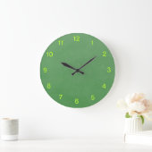 Grünes Design mit grüner Wandleuchte Große Wanduhr (Zuhause)