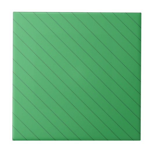 Grünes diagonales Streifenmuster Fliese (Vorderseite)