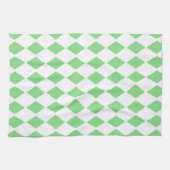 Grünes Diamantdesign Geschirrtuch (Horizontal)