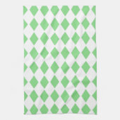 Grünes Diamantdesign Geschirrtuch (Vertikal)