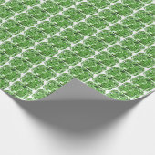 Grünes Diamantmuster-Wrap-Papier Geschenkpapier (Ecke)