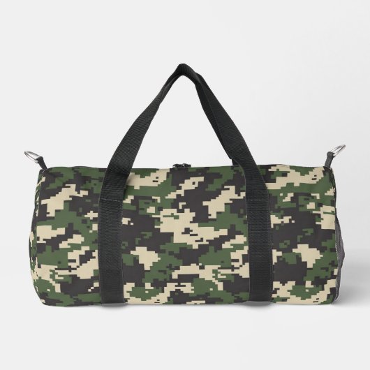 Grünes Digital-Tarnmuster Duffle Bag (Vorderseite)
