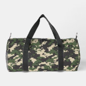Grünes Digital-Tarnmuster Duffle Bag (Rückseite)