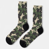 Grünes Digital-Tarnmuster Socken (Linkes Detail)