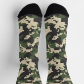 Grünes Digital-Tarnmuster Socken (Oben)