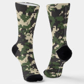 Grünes Digital-Tarnmuster Socken (Gewinkelt)