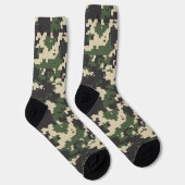 Grünes Digital-Tarnmuster Socken (Rechts)