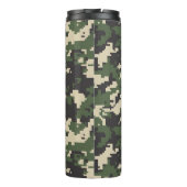 Grünes Digital-Tarnmuster Thermosbecher (Rückseite)