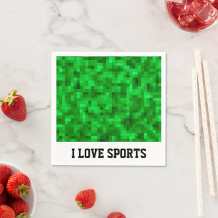 Grünes digitales Kunstrasen-Sportfeld Fußball Serviette
