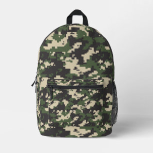Grünes digitales Tarnmuster Bedruckter Rucksack