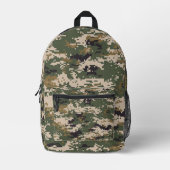 Grünes digitales Tarnmuster Bedruckter Rucksack (Vorderseite)