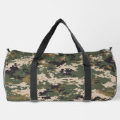 Grünes digitales Tarnmuster Duffle Bag (Rückseite)