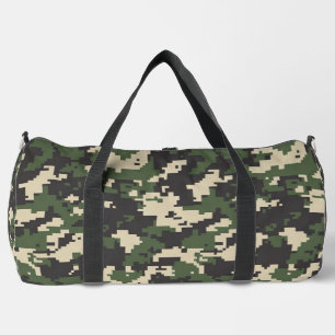 Grünes digitales Tarnmuster Duffle Bag
