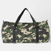 Grünes digitales Tarnmuster Duffle Bag (Rückseite)
