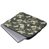 Grünes digitales Tarnmuster Laptopschutzhülle (Vorne Knopf)