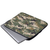 Grünes digitales Tarnmuster Laptopschutzhülle (Vorne Knopf)