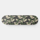 Grünes digitales Tarnmuster Skateboard (Horizontal)