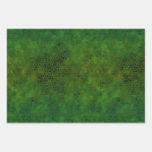 Grünes Dinosaurier Umhüllungspapier Set 3 Geschenkpapier Set (Vorderseite 3)