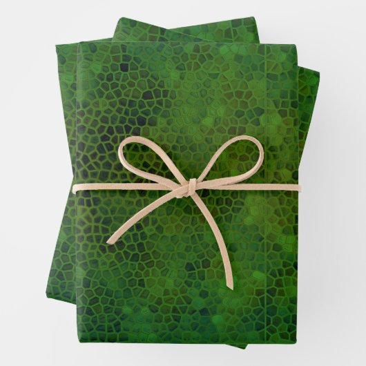 Grünes Dinosaurier Umhüllungspapier Set 3 Geschenkpapier Set (Beispiel)