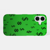 Grünes Dollarzeichen iPhone 16 Hülle (Rückseite (Horizontal))