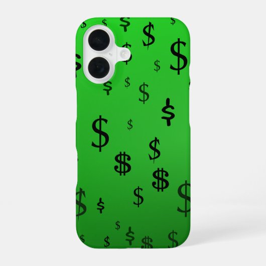 Grünes Dollarzeichen iPhone 16 Hülle (Rückseite)
