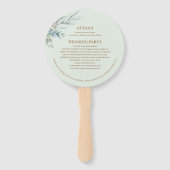 Grünes Doppeltes Glück Hochzeitsprogramm & Zeitpla Fächer (Rückseite)