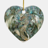 Grünes Drachenglas - Imitate aus festem Glas Keramik Ornament (Hinten)