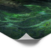 Grünes Drachenposter Poster (Ecke)