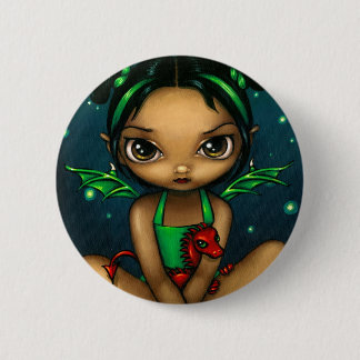 "Grünes Dragonling" Knopf Button