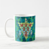 Grünes Dreieck Alien Kaffeetasse (Links)