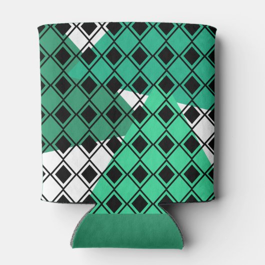 Grünes Dreieck Harlequin Dosenkühler (Rückseite)