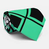 Grünes Dreieck Harlequin Krawatte (Gerollt)