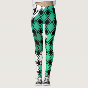 Grünes Dreieck Harlequin Leggings