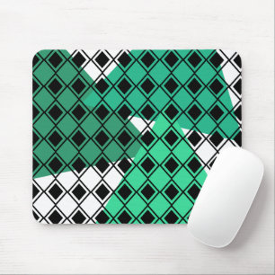 Grünes Dreieck Harlequin Mousepad