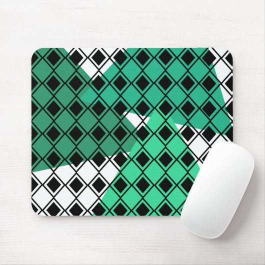 Grünes Dreieck Harlequin Mousepad (Mit Mouse)