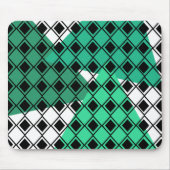 Grünes Dreieck Harlequin Mousepad (Vorne)