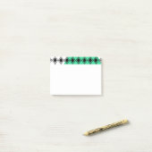 Grünes Dreieck Harlequin Post-it Klebezettel (Auf Schreibtisch)