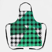 Grünes Dreieck Harlequin Schürze (Vorderseite)