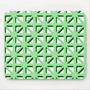 Grünes Dreieck Muster Mousepad