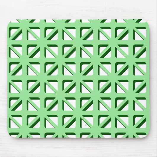 Grünes Dreieck Muster Mousepad (Vorne)