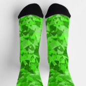 Grünes Dreieckmuster Socken (Oben)