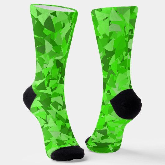 Grünes Dreieckmuster Socken (Gewinkelt)