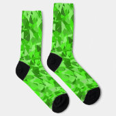 Grünes Dreieckmuster Socken (Rechts)