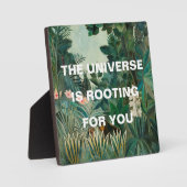 Grünes Dschungelgemälde-Universum rutscht Fotoplatte (Vorderseite)